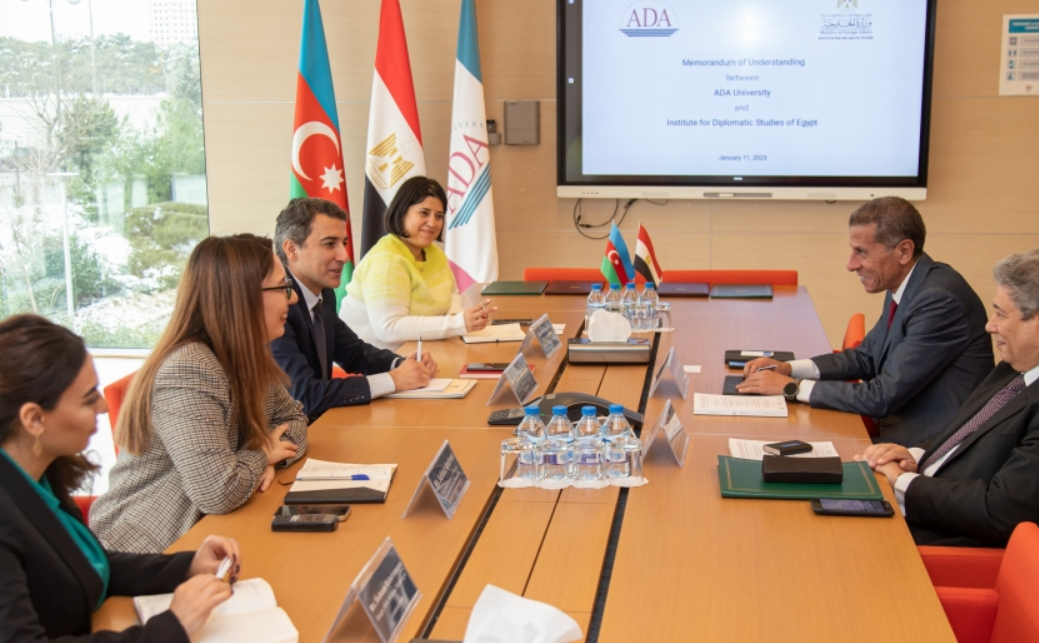 Azerbaijan’s ADA University and Egyptian Institute of Diplomatic Studies have inked a Memorandum of Understanding