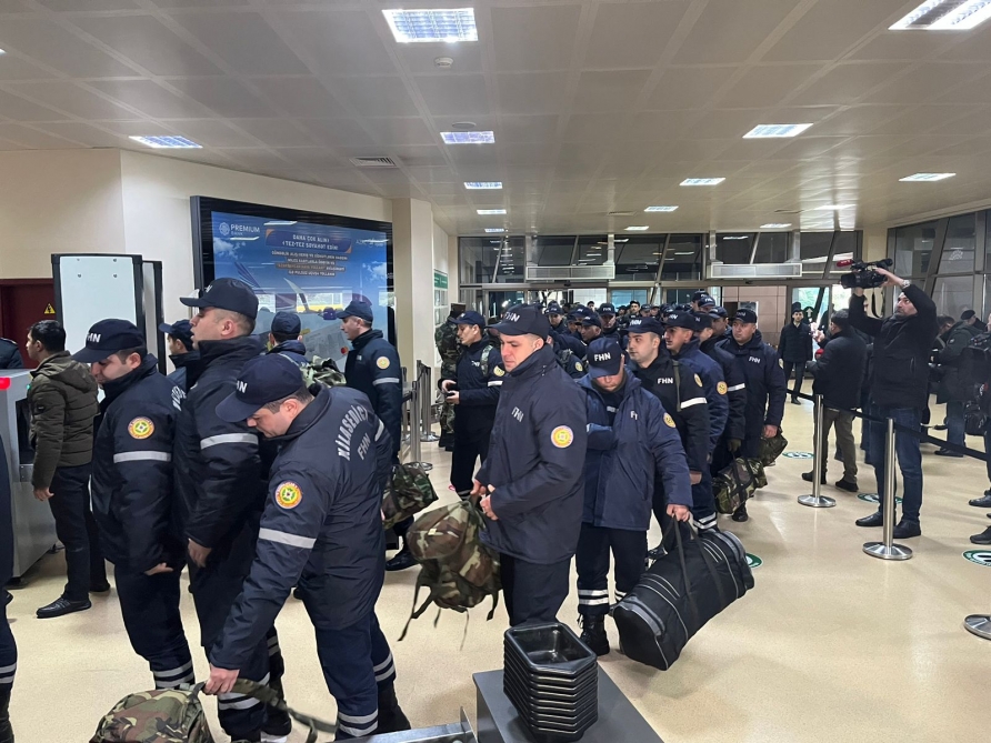 On behalf of the President of Azerbaijan, the rapid response forces of the Ministry of Emergency Situations went to Turkey