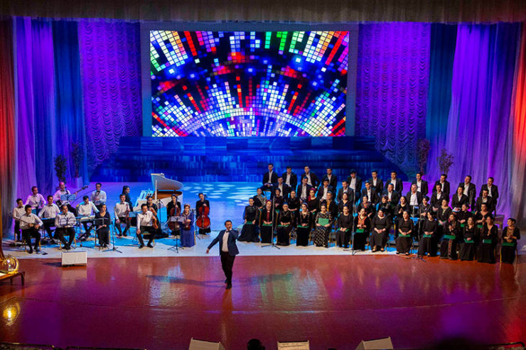A big concert of famous pop singers was held in Ashgabat