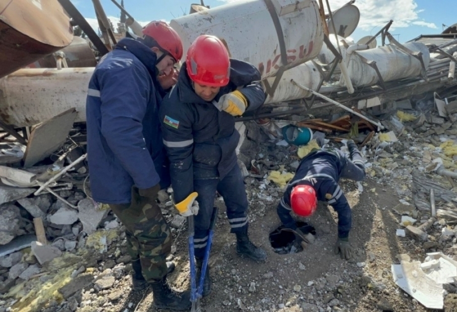 Rescuers of the Ministry of Emergency Situations of Azerbaijan extracted 16 people from the rubble in Turkey