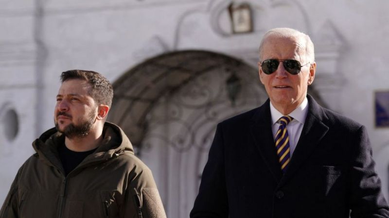 US President Joe Biden arrived in Kiev on the eve of the anniversary of the Russian invasion. The visit was not announced in advance.