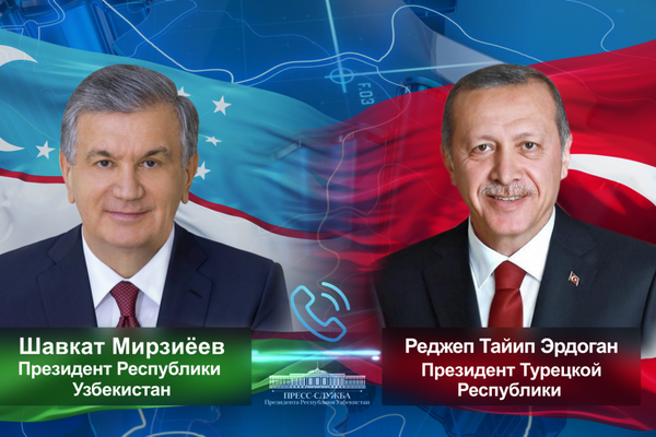 President of Uzbekistan holds a telephone conversation with the President of Turkiye
