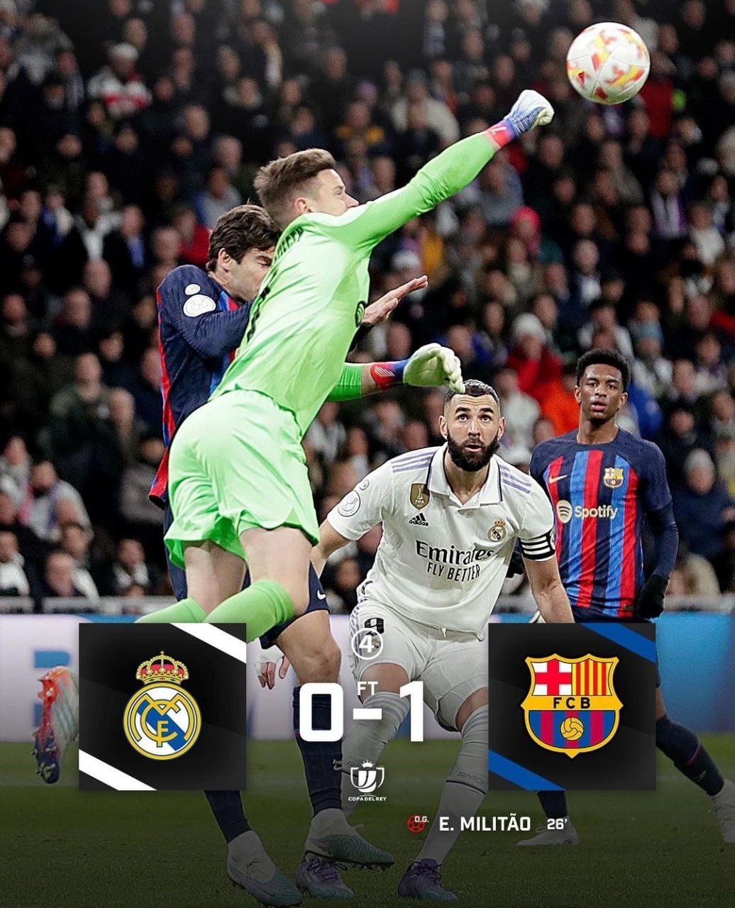 "Barcelona" beat "Real" in "El Clasico".