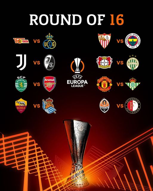 🏆 Bugun, 9-mart kuni UEFA Yevropa Ligasi 1/8 final uchrashuvlari bo‘lib o‘tadi 🔥