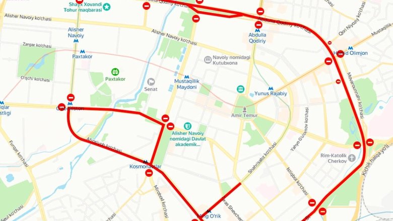 Car traffic will be restricted in some streets of Tashkent today