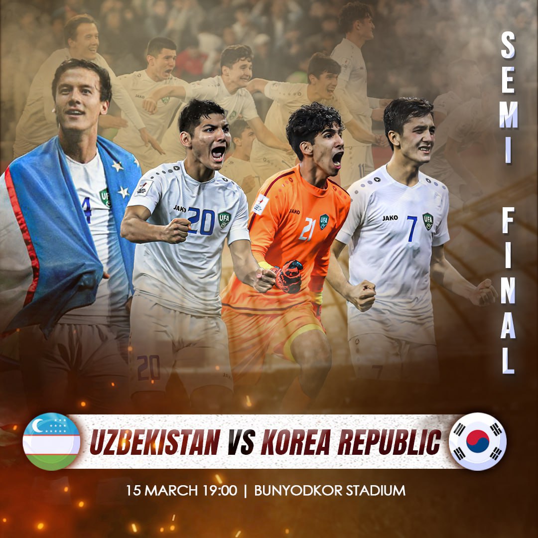 O‘zbekiston bugun final uchun o‘ynaydi! ⚽️ 🔥