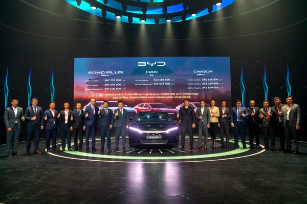 BYD electric cars were officially presented in Uzbekistan