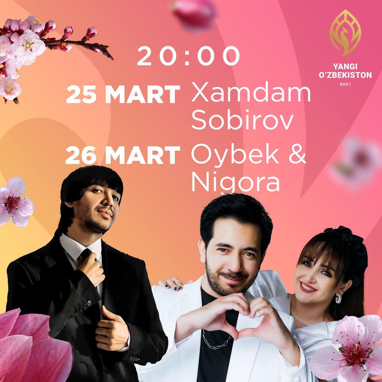 🕺“Yangi O‘zbekiston” bog‘ida konsert
