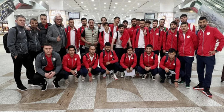 The Tajikistan national football team arrived in Kuwait City for a friendly match with the Kuwait national team