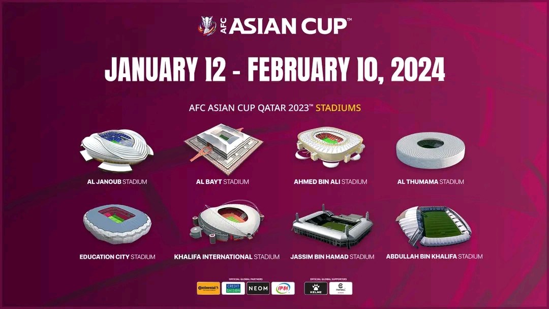 AFC has announced the stadiums that will host the 2023 AFC Asian Cup: