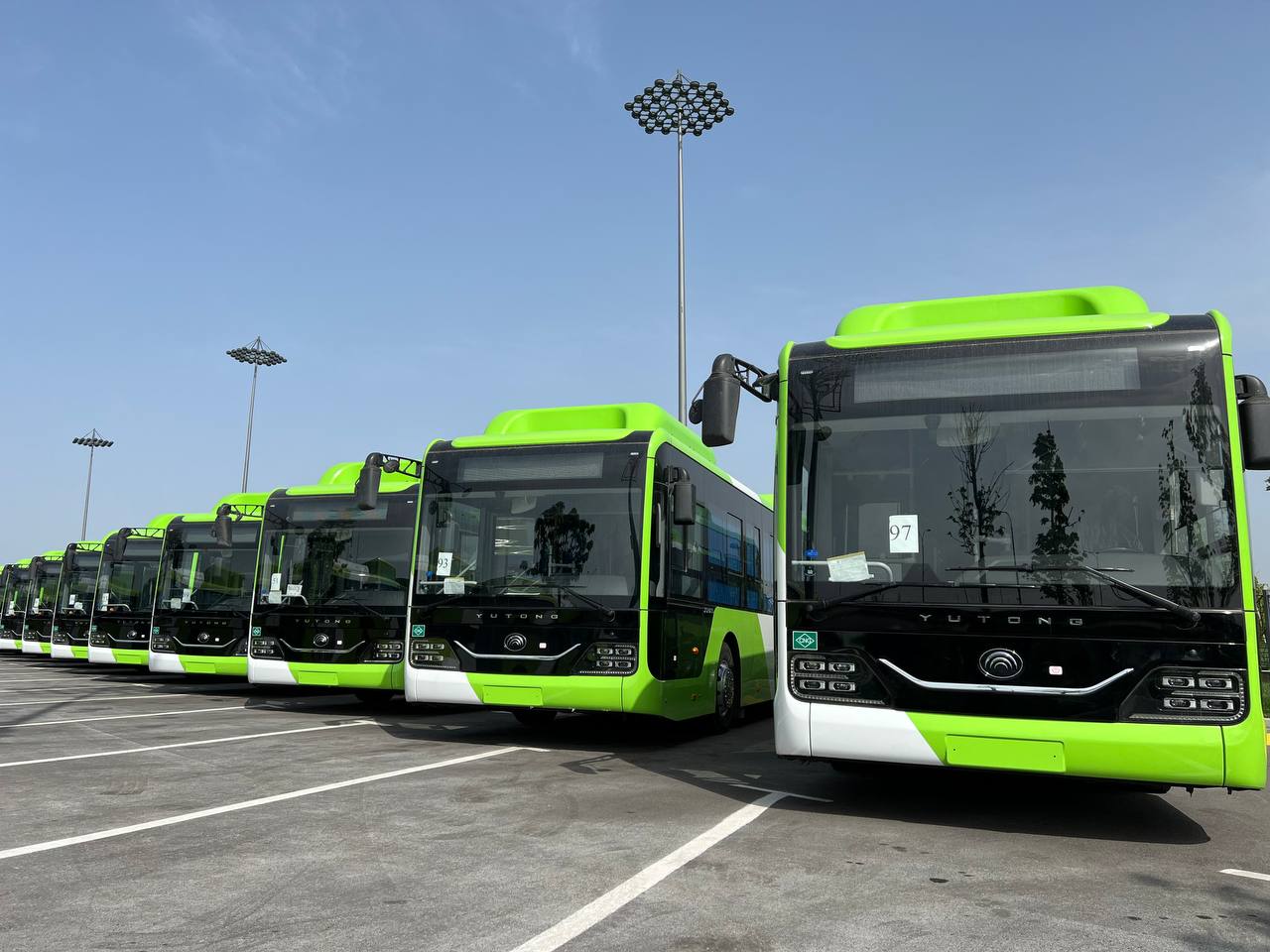 268 buses and electric buses were brought to Tashkent from China