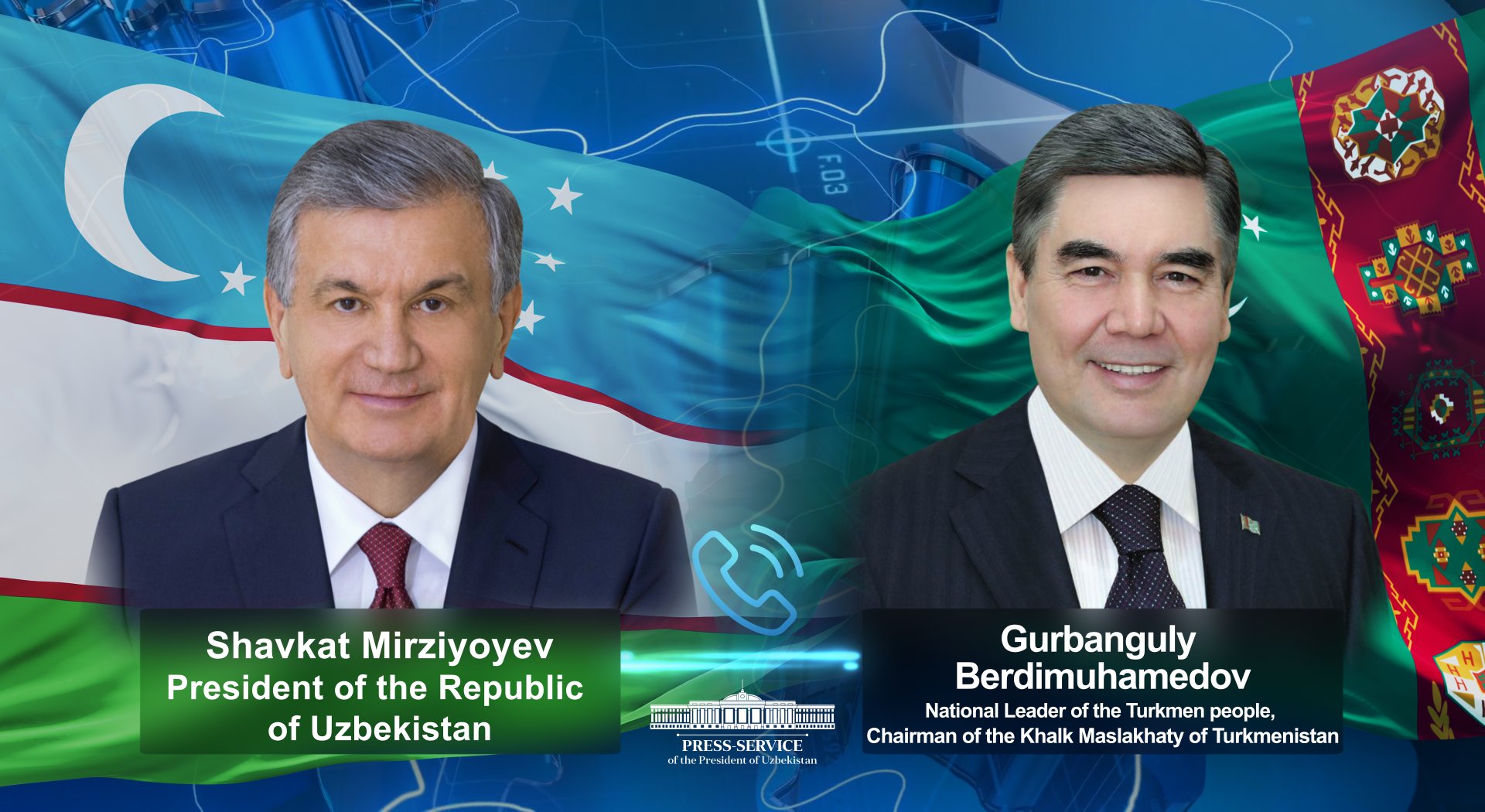 Shavkat Mirziyoyev communicated with Gurbanguly Berdimuhamedov by phone