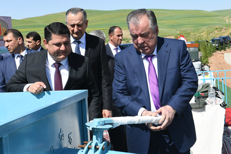 President of the country Emomali Rahmon has opened a trading cooperative "Fish farming Kaenush" in Dangara district