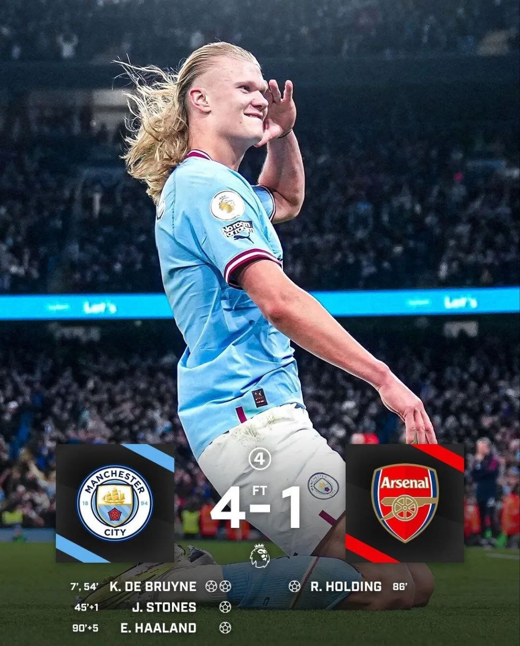 🏆 APL: Manchester City beat Arsenal at home on aggregate and became favourites in the championship race 