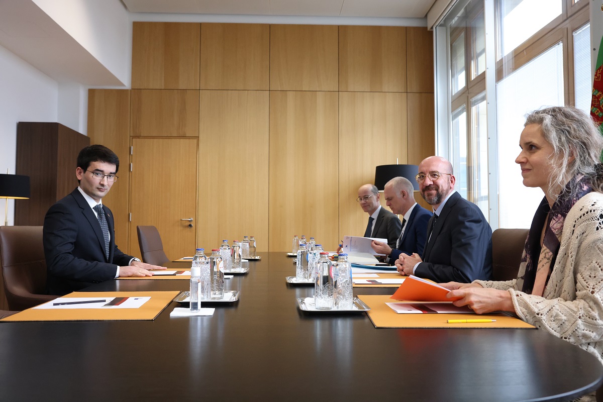 The Head of the European Council Charles Michel received the credentials of the Ambassador of Turkmenistan