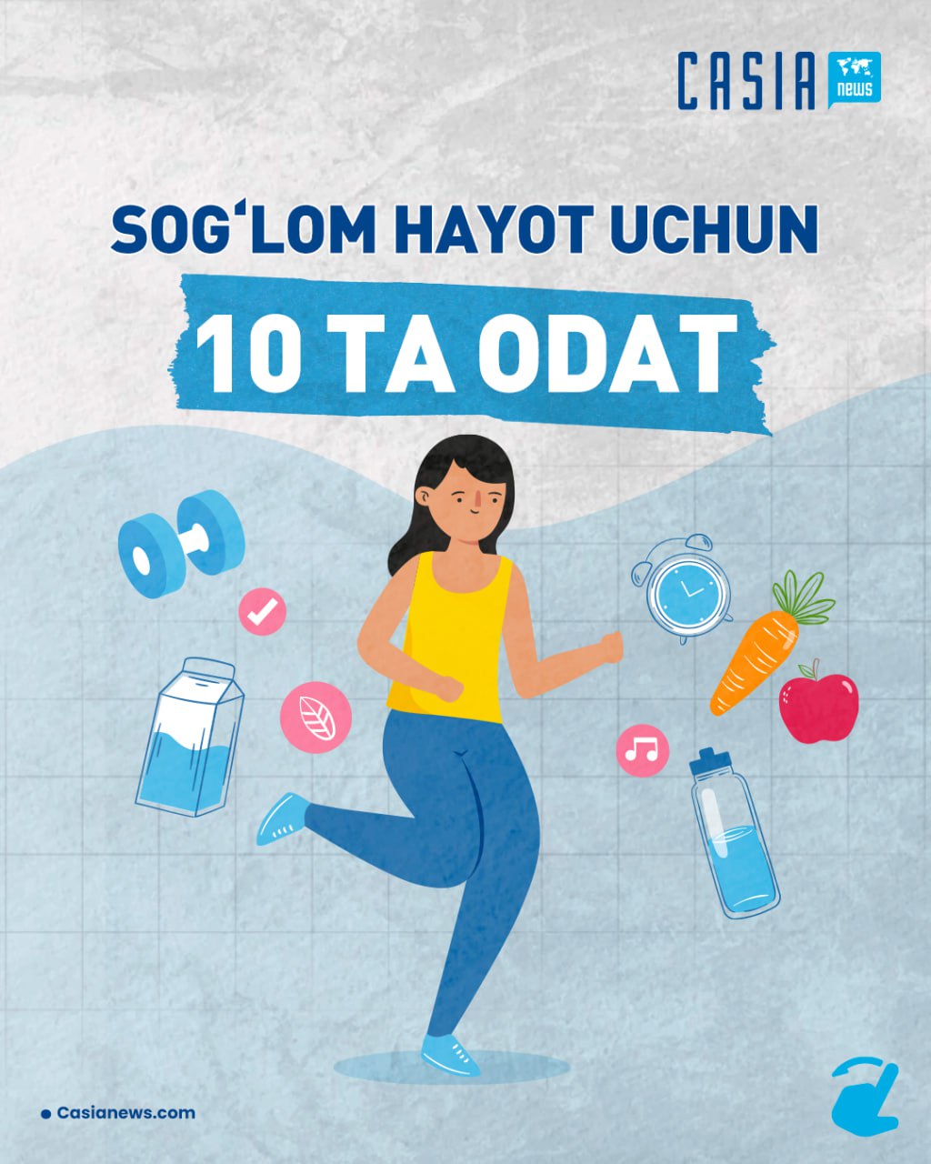 🏃‍♀️10 habits for a healthy life