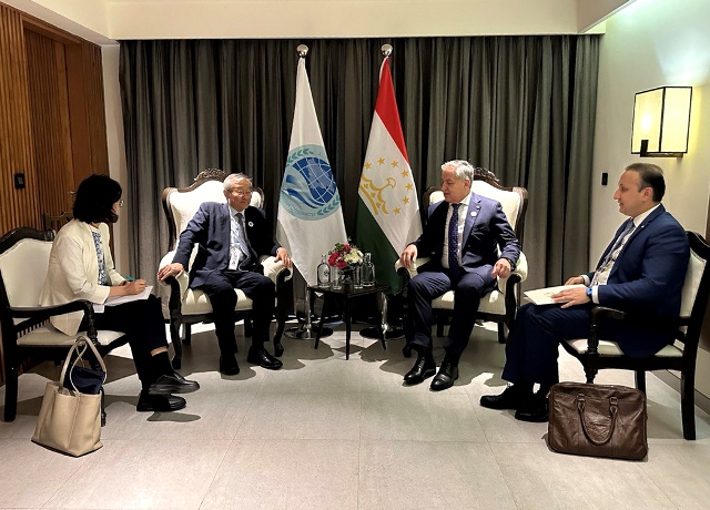 Issues on the SCO agenda were discussed with an emphasis on promoting initiatives and proposals of Tajikistan