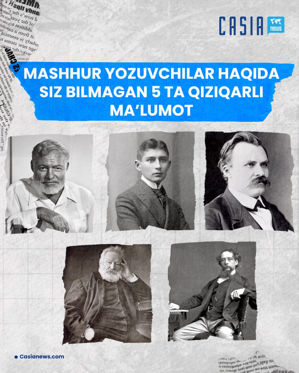 ✍️5 interesting facts about famous writers that you don't know