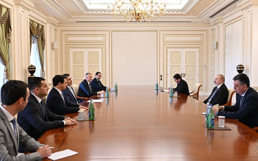 Azerbaijani President Receives Speaker of Georgian Parliament