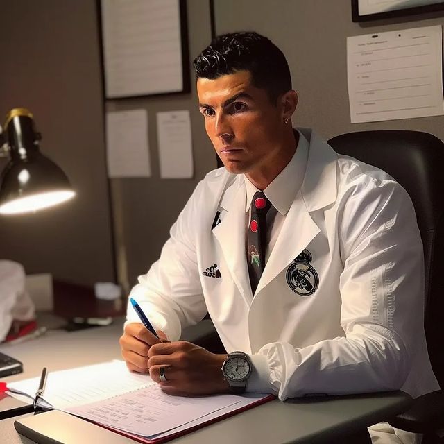 This is what famous football stars Messi, Ronaldo and Salah would look like if they were doctors ⚕🥼