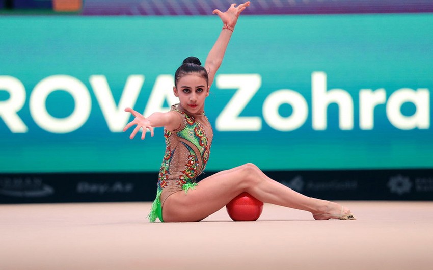 Azerbaijani gymnasts compete in individual performances at the European Championships