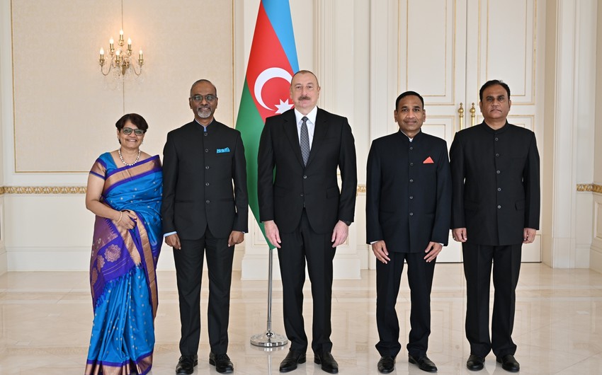 President Ilham Aliyev received the credentials of the newly appointed Ambassador of India to our country