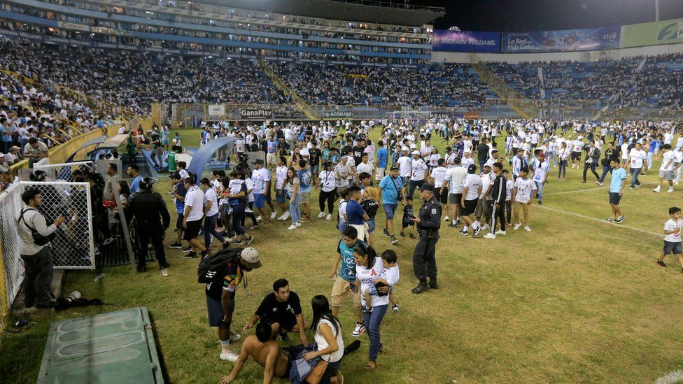 Twelve people were killed in riots during a football match in El Salvador
