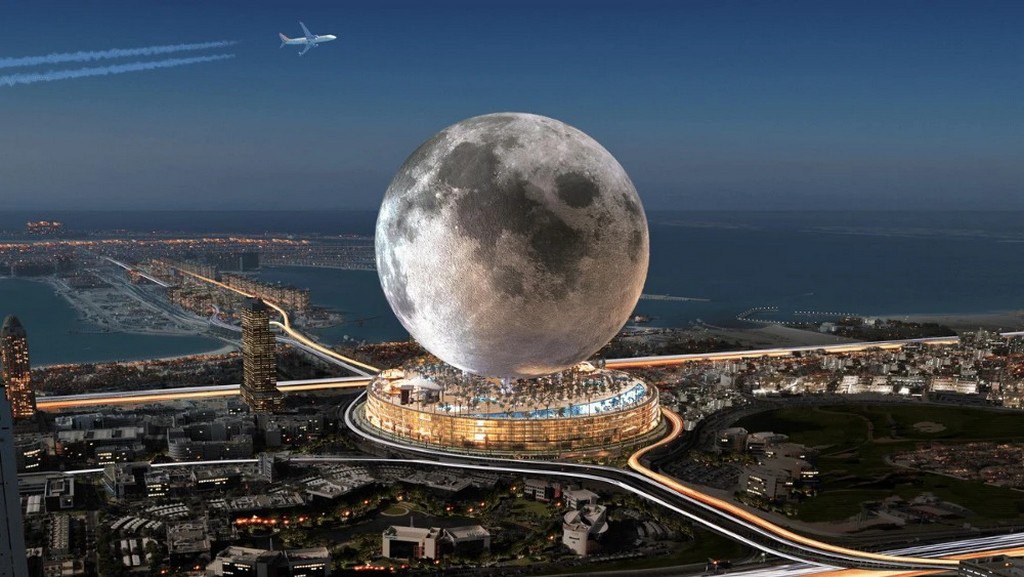 🌕Dubayda Oy shaklidagi mehmonxona quriladi