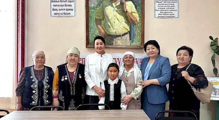 First Lady Aigul Kaparova visited four large families in Talas