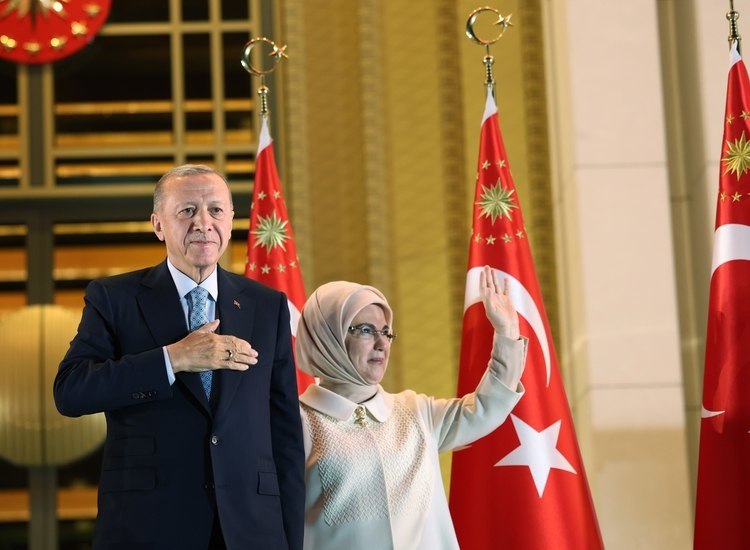 What did Erdogan talk about in his first speech after the election?