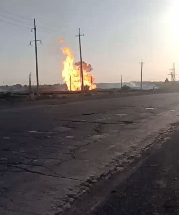 A fire broke out in a gas pipeline in Karakalpakstan