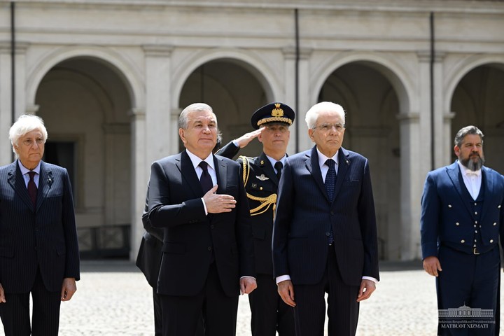Shavkat Mirziyoyev was officially welcomed in Italy