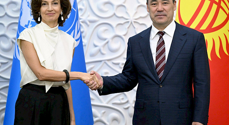 Sadr Japarov received UNESCO Director-General Audrey Azoulay