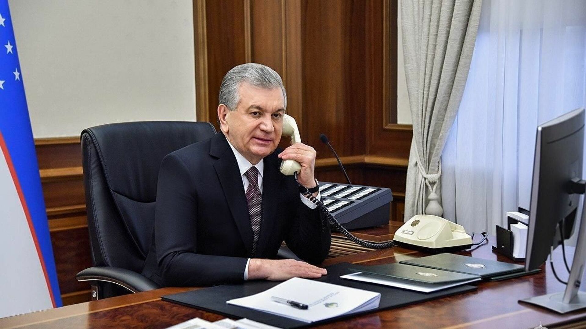 Putin had a phone call with Shavkat Mirziyoyev