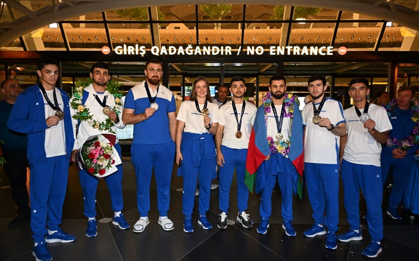Azerbaijani athletes who took part in the III European Games returned to their homeland