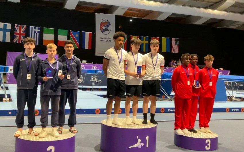 Azerbaijani gymnasts win silver medal in Portugal