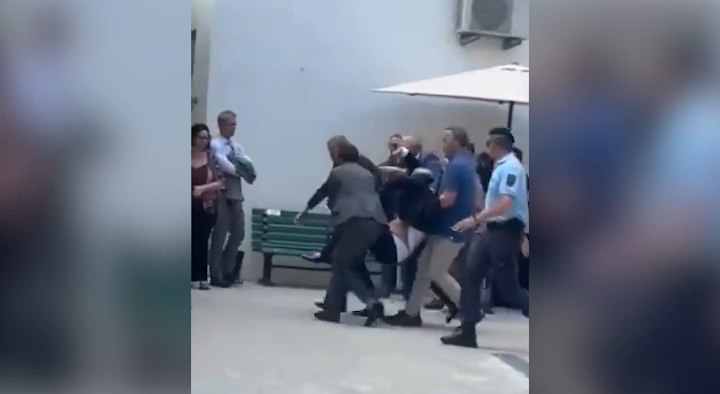 The Portuguese president fainted during a visit to the university