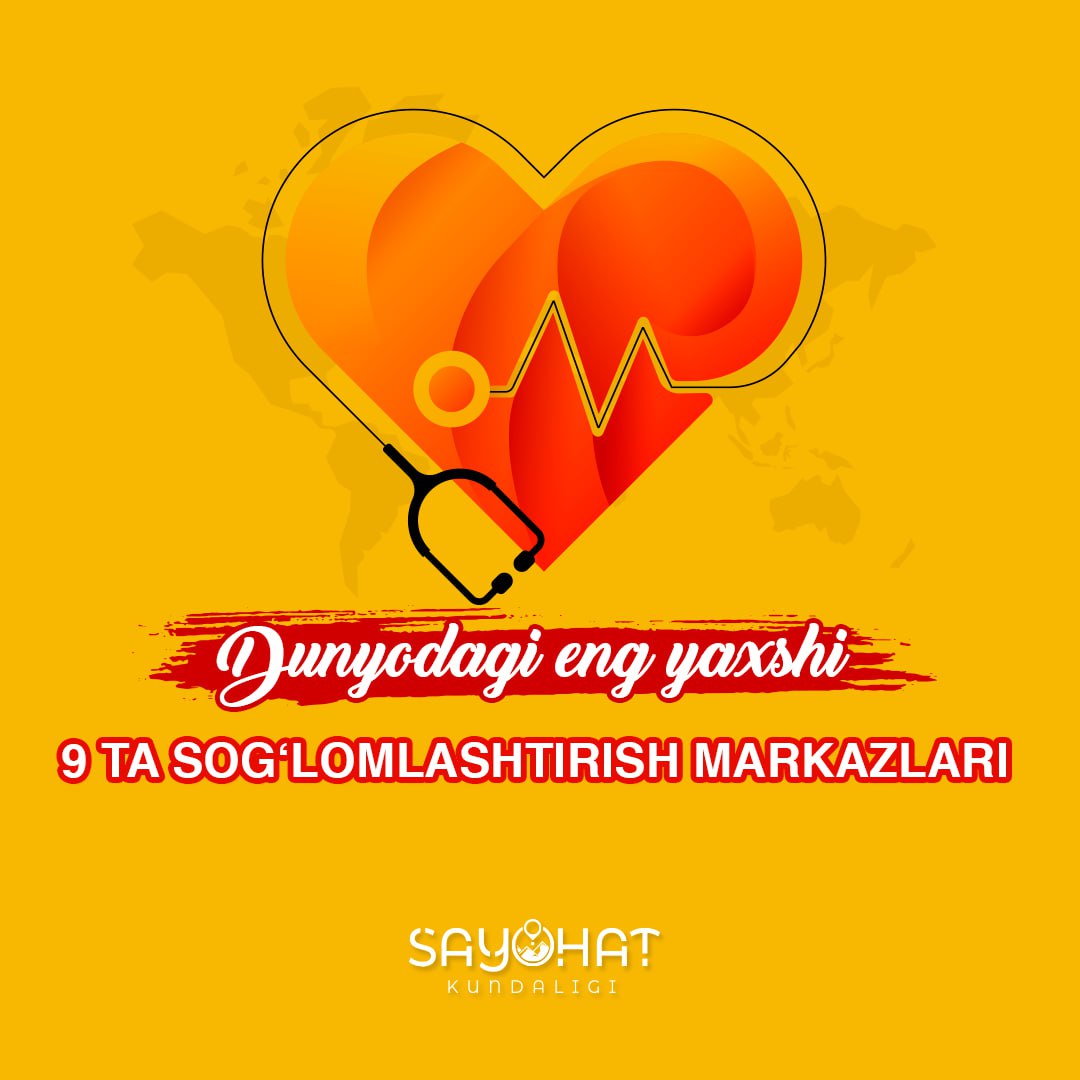 🏖Tinch joyda dam olishni xohlaysizmi? Sizlar uchun 9 ta sog‘lomlashtirish markazlarini jamladik