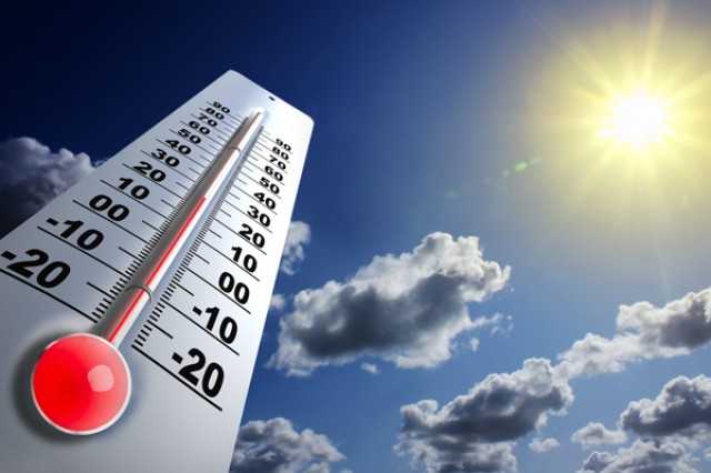 Anomalous hot air is observed in the south of Europe