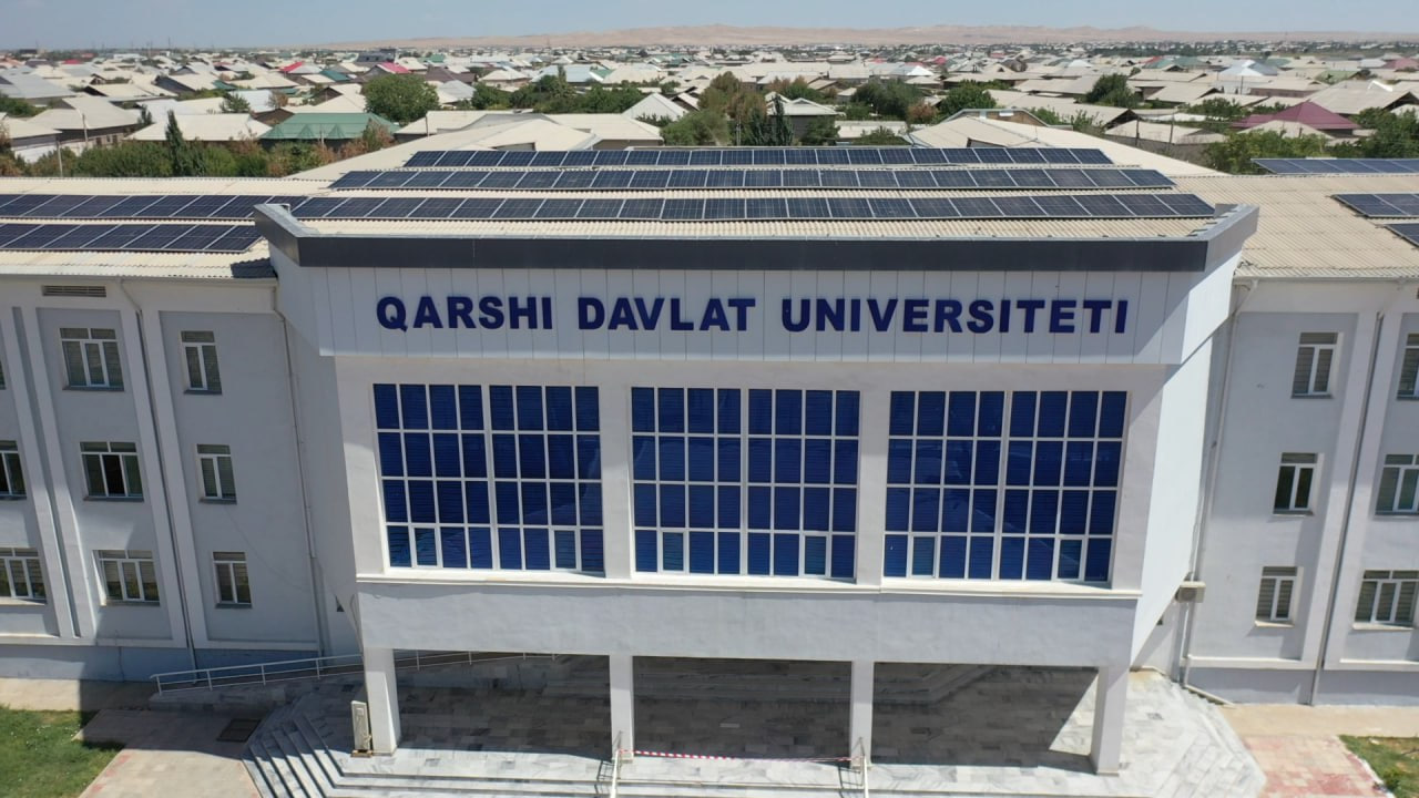 Providing Karshi State University with solar panels saved 153 million soums per month and made it possible to earn 734 million soums per year.