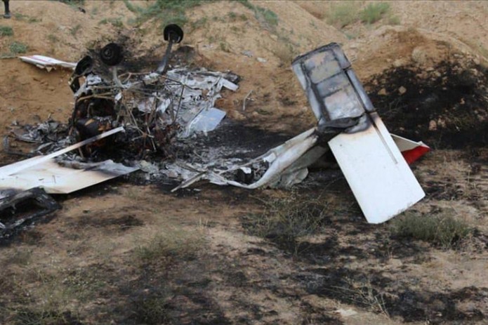 Two people were killed when a training plane crashed in Iran