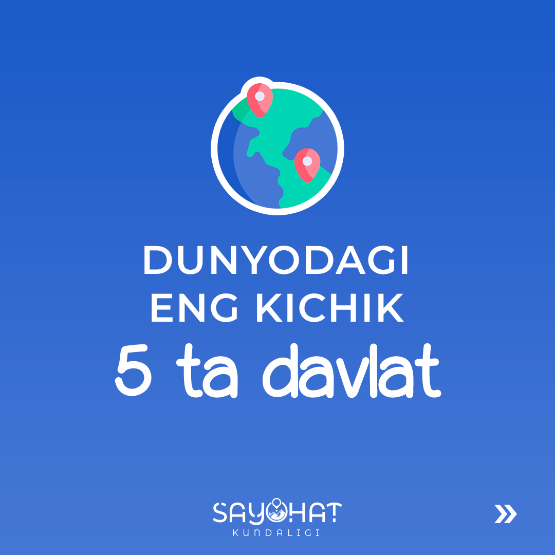 🌍Dunyodagi eng kichik 5 ta davlat