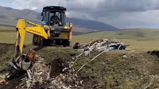 About 30 tons of garbage were removed from the Assi plateau in the Almaty region