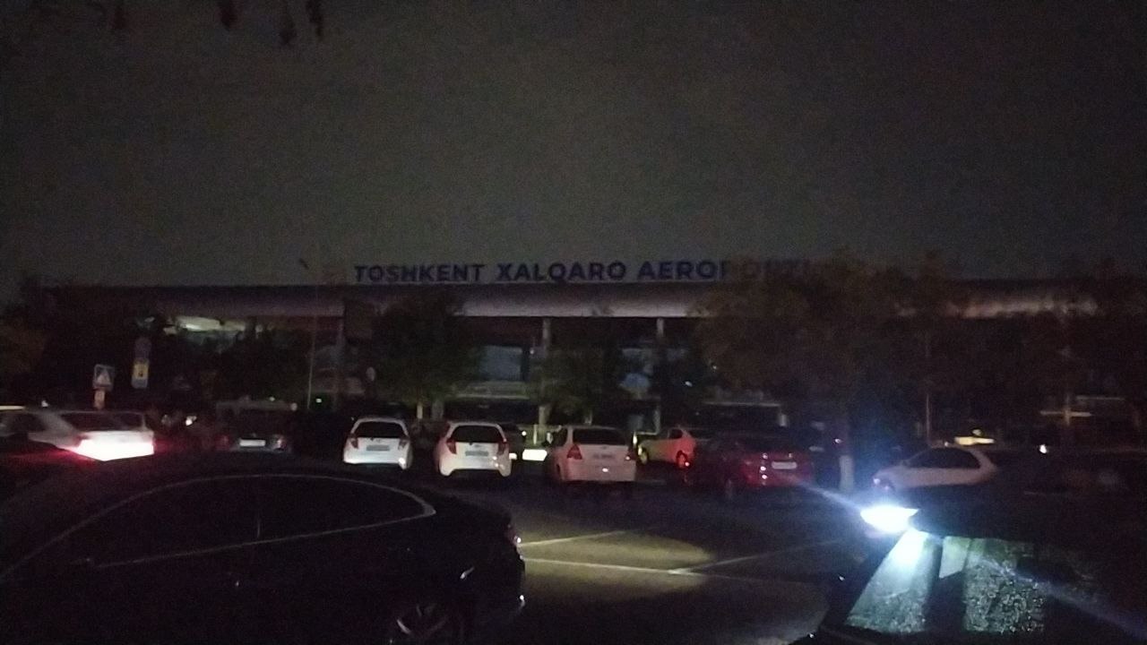 The lights went out at Tashkent International Airport for a while