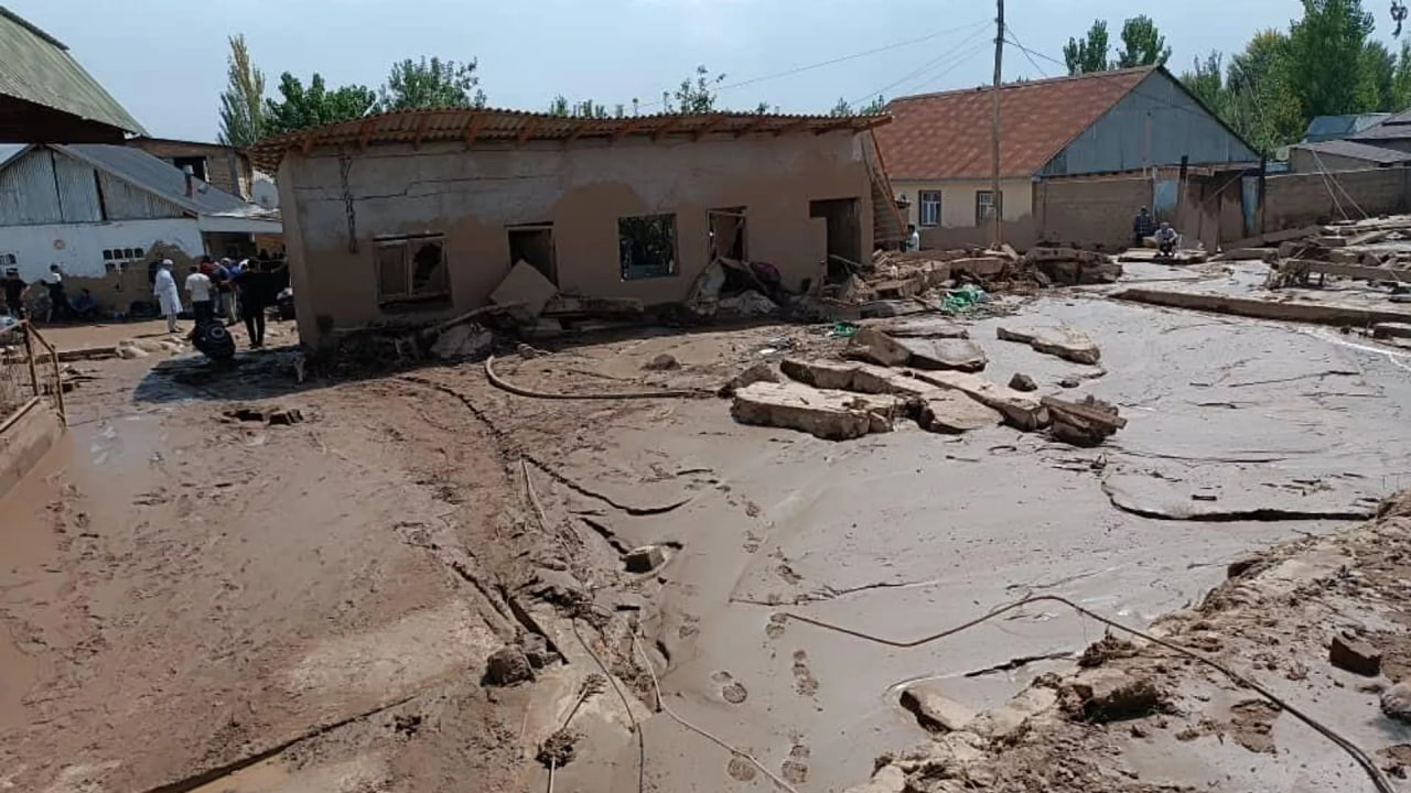 Tajik authorities went to assess the damage from rainstorms across the country