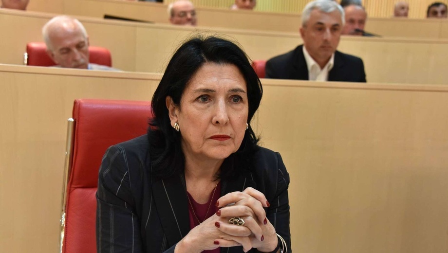 Georgia's president was "in trouble" for leaving the country without the government's permission