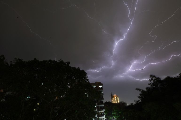 In 24 hours, 10 people were killed by lightning in India