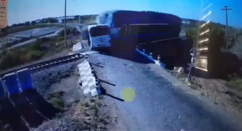 A truck collided with a locomotive in Bukhara. The driver died