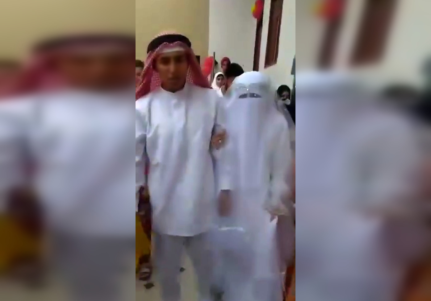 The groom, who wore a veil to the bride in Namangan and himself performed a wedding in an Arabic dress, was fined