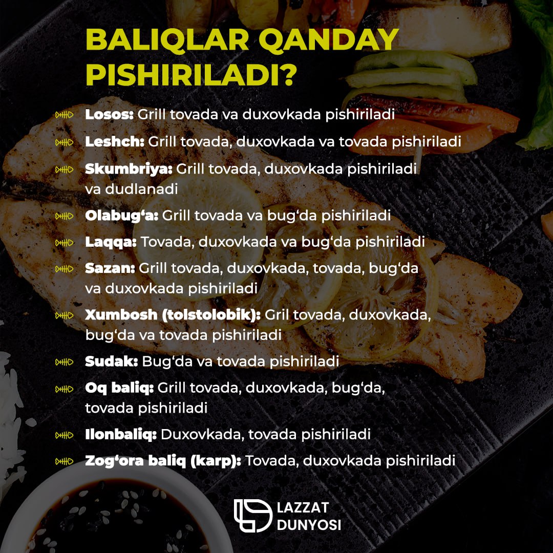 Baliqlar qanday pishiriladi